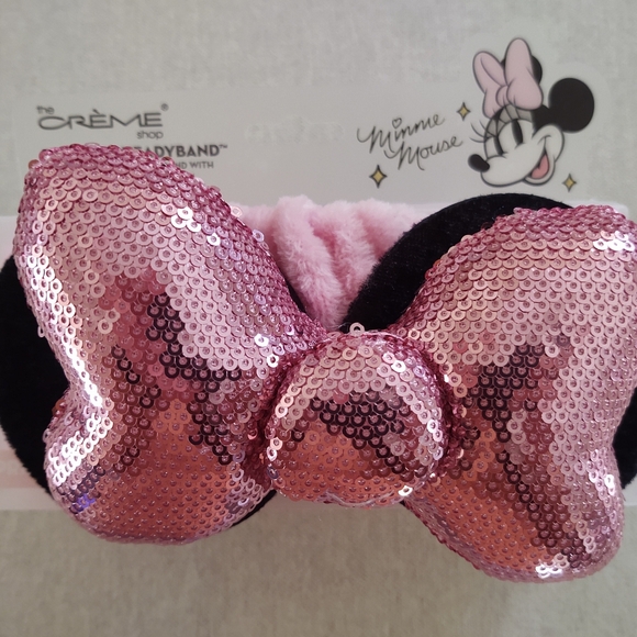 NWt Pink 🩷 Sequin Minnie Mouse Spa Headband~ - Picture 2 of 5